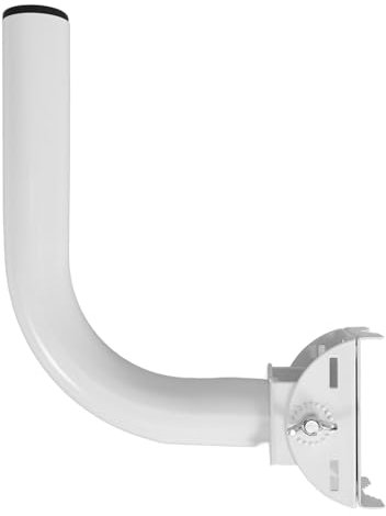 CATIEBYE Antennenhalterung Mastbefestigung Wetterfest Weiß Für Outdoor WLAN Wireless Überwachungsbrücken Mit Verstellbarem Winkel Stahlhalterung Für Außenmontage