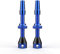 Shredr. Tubeless Ventile Set, blau | Presta Ventile für Schlauchlos-Reifen | Superleichtes Alu, blau eloxiert, französisches Ventil | Für Normale Tubeless-Felgen (Blau, 44mm)