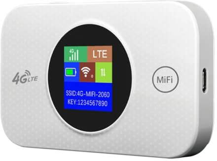 Biwwubik MF968 4G WiFi Hotspot 4G SIM WiFi Router con Ranura para Tarjeta Sim 4G Mini LTE Router Travel WiFi Router 3000mah 150mbps Router