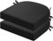 PRIMEPATIO Outdoor Garden Chair Cushions Set of 2, Thick 7cm, Patio Waterproof Seat Cushions with Ties for Outdoor Furniture, U-Shaped Chair Dining Pads, 50 x 50cm, Black