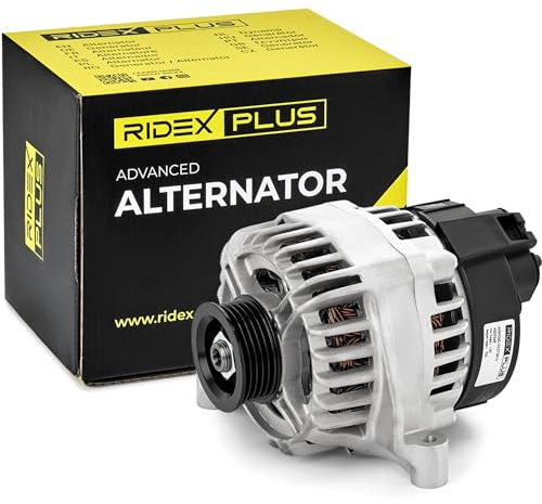 RIDEX PLUS 4G0036P Lichtmaschine 70A Generator LiMa 12V Alternator Drehrichtung im Uhrzeigersinn mit Riemenscheibe 71721122 71722864 71783771 Kompatibel mit FIAT PANDA 169 500 312 GRANDE PUNTO 199