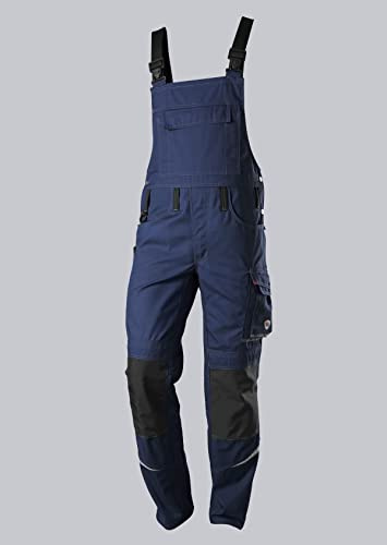 BP 1804-720-110-46l Latzhose, Stretch-Hosenträger mit Clipbefestigungen, 305,00 g/m² Verstärkte Baumwolle, Nachtblau, 46l
