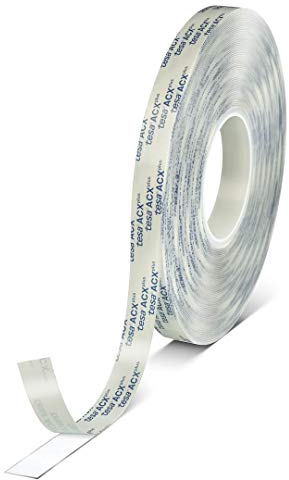 tesa® ACX plus 7054, transparent mit PE beschichtetem Papierliner, 9 mm x 25 m, Dicke: 0,5 mm - 1 Rolle