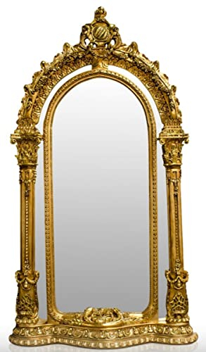 Casa Padrino Pompöös by Barock Standspiegel Gold 134 x H. 257 cm - Handgeschnitzt - Harald Glööckler Spiegel