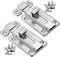YUOIP® Door Lock Gate Bolts Stainless Steel Door Latch 3 Gate Latch Sliding Bolt for Bathroom Loft Hatch Window Pet Gate (2 Pack)(Stainless Steel Screws)