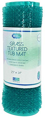 Home Essentials Badewanneneinlage, PVC, 63,5 x 35,6 cm, Grass türkis