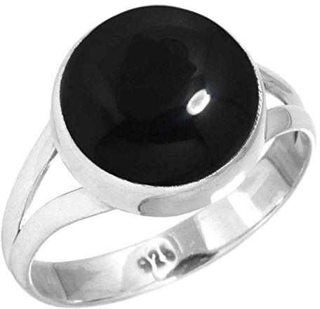 Jeweloporium Handgemachter Ring aus echtem 925er Sterlingsilber mit groben natürlichen Edelsteinen, Perlen, Kristallen, Lapislazuli und Karneol, runder Boho-Schmuck für Frauen