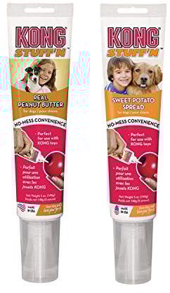 KONG - Spread Peanut Butter & Spread Sweet Potato - Dog Treat Paste with Real Ingredients