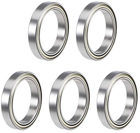 sourcing map 5 Stücke Doppelt Geschirmt Kugellager 17mm x 23mm x 4 mm