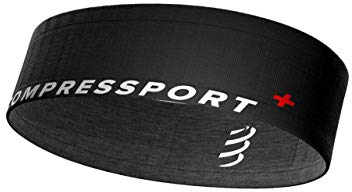 Compressport - Free Belt - Cinturón para Correr, Ciclismo, Escalada - Ultra Ligero - Muy Transpirable - Fibras Suaves - Sin Rebote - Color Negro - Tallas Diferentes