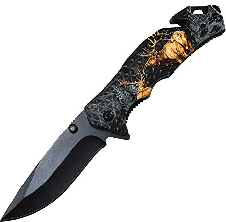 Hirsch Messer Outdoor Klappmesser Taschenmesser Multifunktionsmesser Jagd Geschenk Jäger Männer