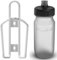 Cube HPA Cage - Gloss White & Feather Bottle - Clear, 500ml / Lightweight Bicycle Cycling Cycle Bike MTB Mountain Road Water Drink Flask Bidon Bracket Mount Holder Carrier Part HPC HPP Set Accessories