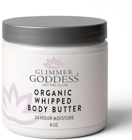 GLIMMER GODDESS Whipped Body Butter For Women, Unscented, 8oz
