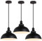 PETITES ECREVISSES Pendelleuchte Industrial Vintage Hängeleuchte Schwarz LED Design 1 Flammig Pendellampe Metall für Wohnzimmer Esszimmer Restaurant Keller Untergeschoss Usw (3 Flammig)