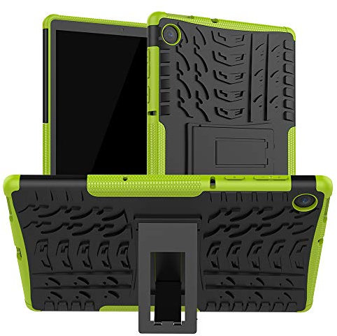 Kemocy Etui pour Lenovo Tab M10 FHD Plus TB-X606F/TB-X606X,PC + TPU avec Fonction de Support Coque de Protection pour Tablette Lenovo Tab M10 Plus 10,3 Pouces Housse Pochette,Vert