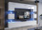 Furnitech Wohnwand Wohnzimmer | Wohnzimmer Möbel mit LED Weiß | Hängend Wohnwand Modern | Wohnzimmer Schrankwand mit Regale und TV Schrank (Nowara AN1-17W-HG21 1A)