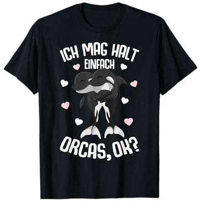 Ich mag halt Orcas Wal Schwertwal Killerwal Kinder Mädchen T-Shirt