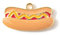 Aeromdale Emaille-Charms, Hotdog-Form, goldener Rand, Anhänger für Armband, Halskette, Schmuck, DIY-Zubehör, 18 x 8 mm, 1 Set