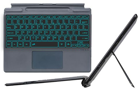 Keyboard Replacement Type Cover Trackpad Mouse for Microsoft Surface Pro 8 Pro X with Backlit Ergonomic Portable Slim Wireless Bluetooth Rechargeable Mangetic Stylus Pen Holder Attach Detach