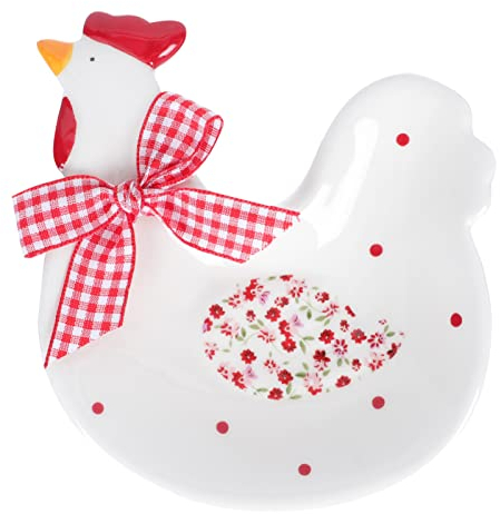Cabilock Hühner Porzellan 1 Keramik Tablett Vorspeise Porzellan Teller für Sushi Halloween Abendessen Kuchen Japanisch D Brot Geschirr Tellerf?rmig Schmuck Cartoon Schale Hahn Hühner Teller