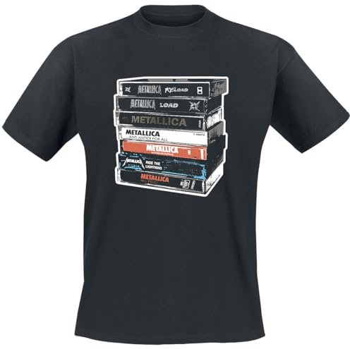 Rock Off Metallica 'Cassette' (Black) T-Shirt (Medium)