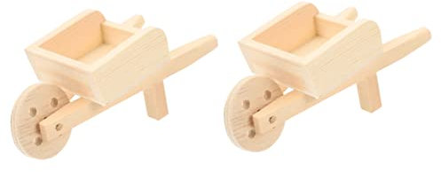 FOYTOKI 2pièces Brouette Modèle De Jardin Décoratif Pour Paysage Accessoire De -paysage Jouet Pour Décoration De Maison