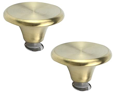 HEVSTIL 2 Set Gold Dutch Oven Knob Stainless Steel Replacement Knob Pot Lid Handle Compatible Stainless Steel Replacement Handle for Enameled Cast-Iron Dutch Oven