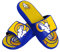 FOCO Los Angeles Rams NFL Colorblock Big Logo Gel Slide Blue Yellow Badelatschen Hausschuhe - L