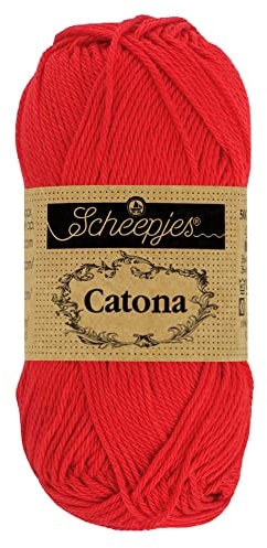 Scheepjes - Scheepjes Catona 115 Hot Red Yarn - 10x50g
