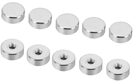 PATIKIL M5 10Pack Hutmutter Zylindermutter Schraube Huteinsatz Schraube Deckel Flach Innengewinde Hardware Steckverbinder Leuchtmittel Silberton