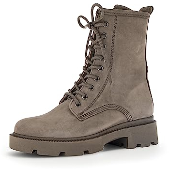 Gabor Damen Combat Boots, Frauen Stiefeletten,Wechselfußbett,Moderate Mehrweite (G),uebergangsschuhe,Fango (Flausch),40 EU / 6.5 UK