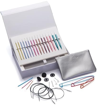 KnitPro Deluxe-Geschenkset – Zing austauschbare Rundstricknadeln (3,50–8,00 mm) mit Zubehör