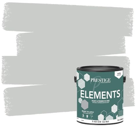 PRESTIGE Paints Elements Interior Paint and Primer in One, Satin, 1 Gallon, Sea Wall