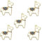 5er Set Alpaka Anstecker, Ansteck-Pins, Anstecknadel, Brosche, Button - Lama Pin für Mädchen & Kinder - Zum Vorteils-Preis, Beste Qualität