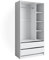 Vicco Kinderkleiderschrank Elmo, Kinderregal, Weiß, 100 x 200 cm mit 2 Schubladen