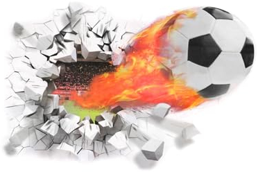 YunBey 3D Soccer Wallpaper Football Wall Stickers for Bedrooms for Boys Removable Football Sport Wall Art Decal for Living Room Kids Room Playroom Accessories