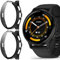 Blueshaweu Funda para Garmin Venu 3 Smartwatch, funda rígida de PC con protector de pantalla de cristal compatible con Garmin Venu 3 Smartwatch (negro+negro)