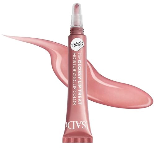 IsaDora Glossy Lip Treat Lipgloss - Pflegender Lip Gloss für volle Lippen - Stimuliert Kollagenbildung - Einzigartiger Glanz ohne zu kleben - Vegan mit Shea-Butter - Rooibos Blush