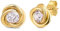 Amberta Allure Dames Knoten Ohrringe aus 9K Gold - Knoten Ohrstecker aus 9 Karat Echtgold