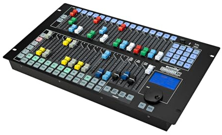 EUROLITE DMX Commander 512 | Modernes Theaterlicht für 512 DMX-Kanäle, separate Dimmerfader für Szenen & Lauflichter