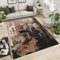 WTVBHF Retro-Shabby-Scrub-Teppich Mit Struktur, Vintage-Teppich in Grau-Brauner Landhausstil-Optik, Kurzer Plüsch Teppich, Geeignet Für Wohnzimmer, Schlafzimmer, Esszimmer Und Küche-70x120cm