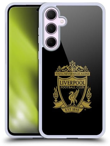 Head Case Designs Offizielle Liverpool Football Club Schwarz 2 Crest 2 Gel Handyhülle Hülle [Militärischer Schutzgrad] Kompatibel mit Samsung Galaxy A35 5G