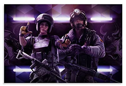 JINLIMAO Bild Auf Leinwand 60 * 90CM Senza Cornice Pittura decorativa Rainbow Six Siege Mira e Jackal