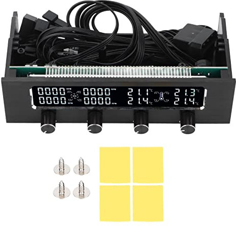 SUNGOOYUE Controlador de Ventilador de Computadora, Termostato de Ventilador y Controlador de Velocidad con Pantalla LCD Diseño de Disipación de Calor para Refrigeración de CPU Gráfica