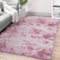 FVVRAX Bereich Teppiche für Schlafzimmer Wohnzimmer, Tie-Dyed rosa flauschig Fuzzy Shag Shaggy Teppich weichen Plüsch Teppich, 120x180 cm Indoor-Boden Teppich für Kinder Home Decor Ästhetik