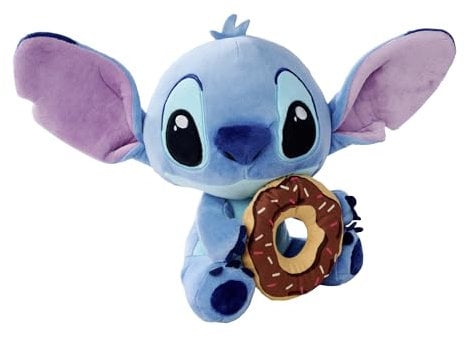 Disney Stitch mit Doughnut, 25cm Plüschfigur, ab den ersten Lebensmonaten geeignet