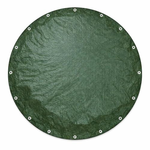 VEPATIM 2 PolyTarp PE Abdeckplane Schutzplane 3m rund grün reißfest wasserdicht 210g/m²