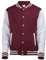 Awdis Unisex College-Jacke (3XL) (Burgunder/Grau meliert)