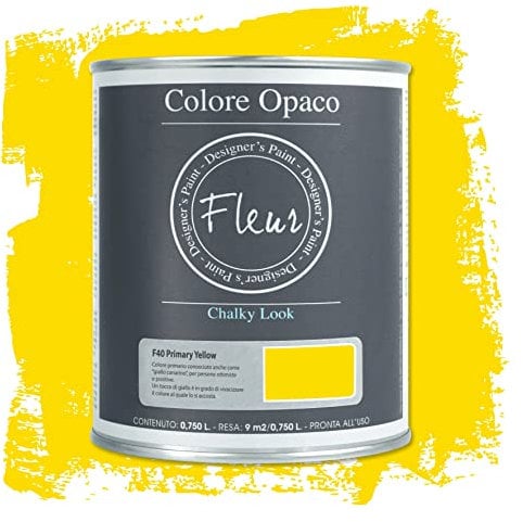 Fleur Designer'S Paint Fleur Colore Opaco Chalky Look - 0,750L - F40 Primary Yellow