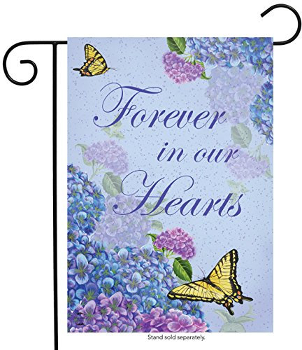 Forever In Our Hearts Gartenflagge Trauer, 45,7 x 31,8 cm